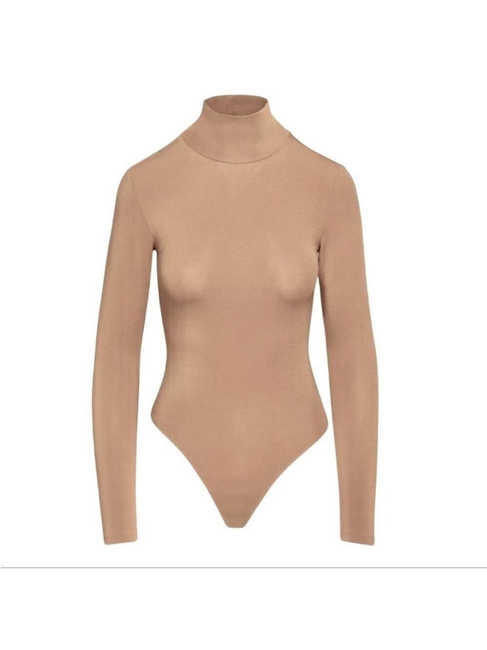 Wilfred TROYES Turtleneck Bodysuit Toasty neutral soft brown size Small